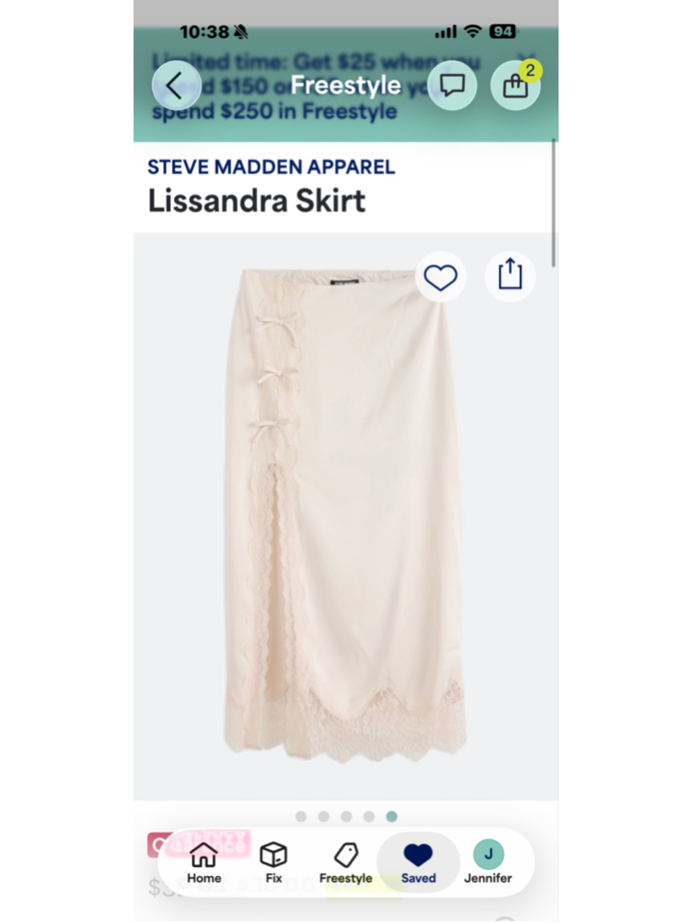 Women's Steve Madden Midi Skirt Size M Beige Lace Detail